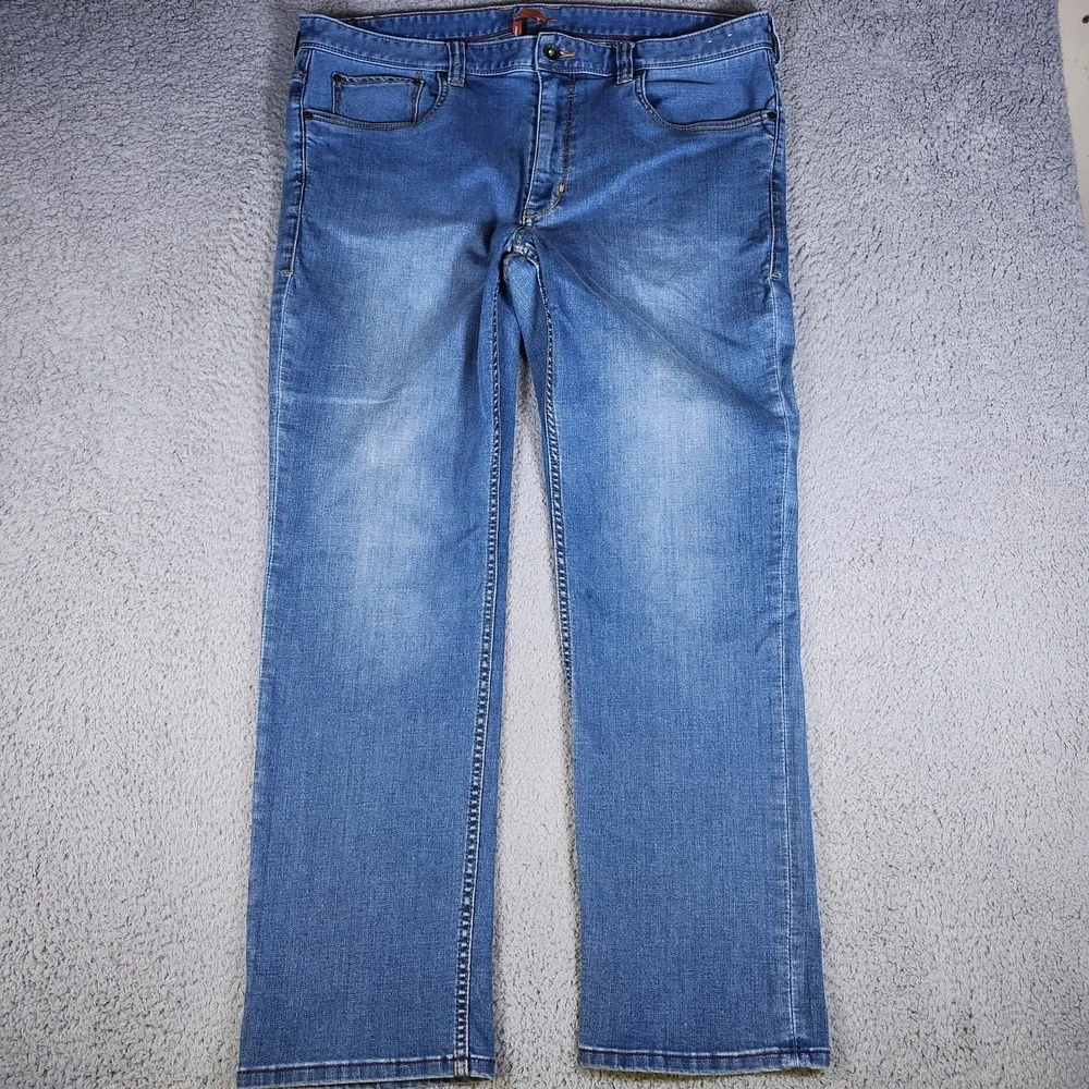 Tommy Bahama Mens Jeans 38x30 Blue Straight Leg Cotton Blend Casual Pants‎
